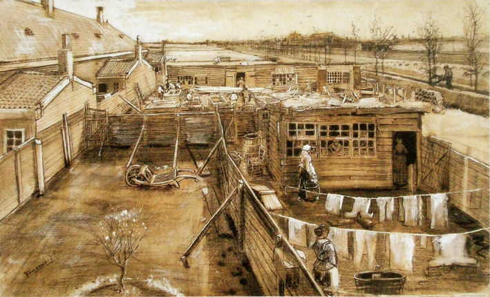  文森特·威廉·梵高  Vincent Willen Van Gogh —— 庭院 (2)